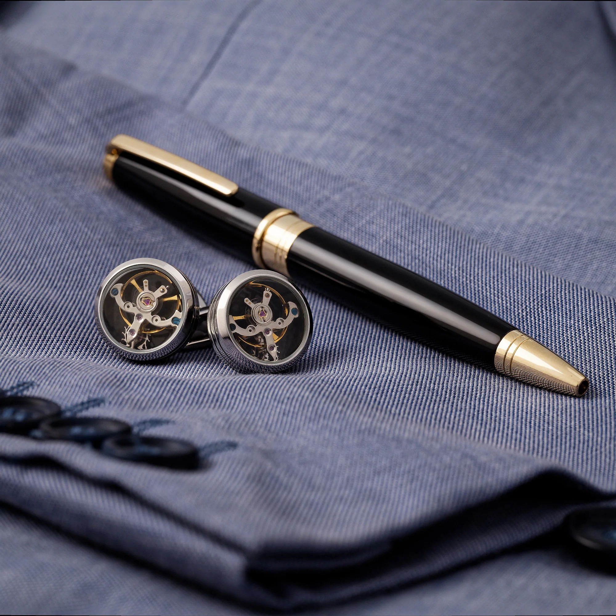 Tourbillon Cufflink And Pen Set - Image 4
